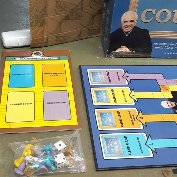 The People's Court Board Game 1986 Complete Hoyle Products Judge Wapner Age 8 up - Picture 2 of 7